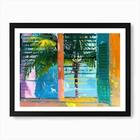 Miami Beach From The Window View Painting 3 Art Print