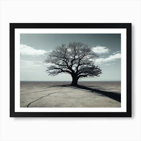 Lone Tree In The Desert Art Print