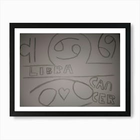 Zodiac love Art Art Print