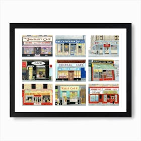 Glasgow Cafes Art Print