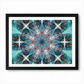 Abstraction Blue Mandala 1 Art Print