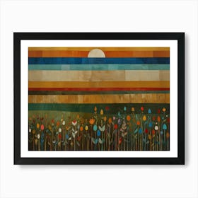 Sunset In The Meadow 2 Art Print