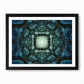 Blue Mosaic Cosmic Pattern 3 Art Print