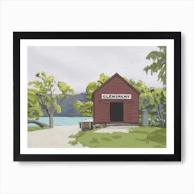 Glenorchy Boat Shed Art Print