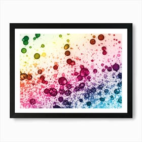 Alcohol Ink Colorful Rain Art Print