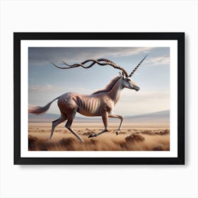 Magical Unicorn-Antilope Fantasy Art Print