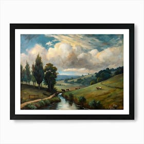 Stream In The Countryside Art Print