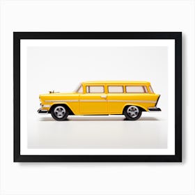 Toy Car 55 Chevy Nomad Yellow Art Print