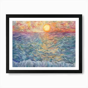 Sunset Over The Ocean 67 Art Print