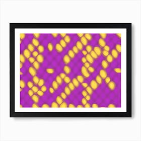 Purple And Yellow Seamless Pattern background Art Print