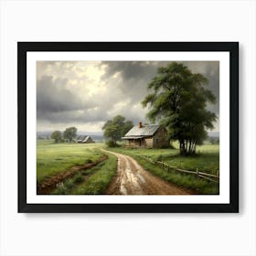 Rainy Day In The Countryside 1 Art Print