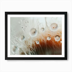 Close Up Of Water Droplets Art Print