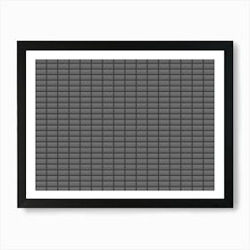 Black Elongated Lattice Tiles Art Print