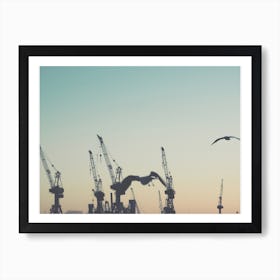 Harbour Giraffes 3 Art Print