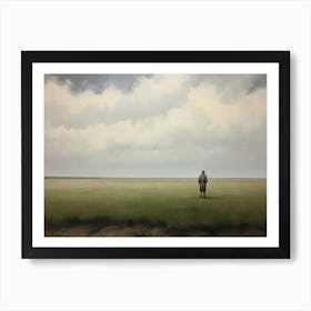 Farm Hand In Field Painting Art Print