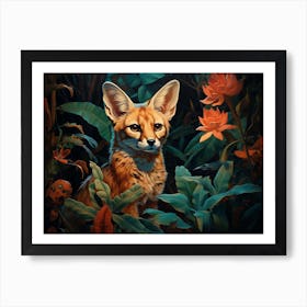 Bengal Fox Painting 4 Art Print