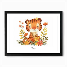 Little Floral Tiger 4 Poster Art Print