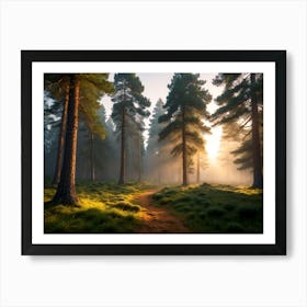 Morning In A Pine Forest 2 Art Print