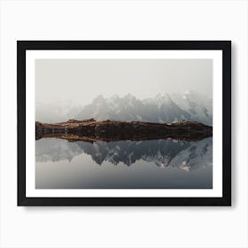 Mountain Reflection In Lake Art Print