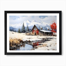 Old Stone Farm Winter 9 Art Print