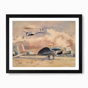 Whitley Bombers Sunning, Paul Nash Art Print