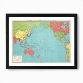 Philip's War Map Of The Pacific (1945) Art Print