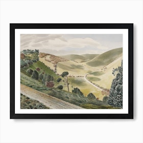 The Causeway, Wiltshire Downs, Eric Ravilious Art Print