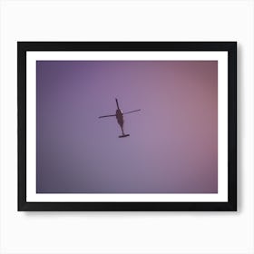 Israeli Military Uh 60 Black Hawk Helicopter Flying In The Sky Art Print