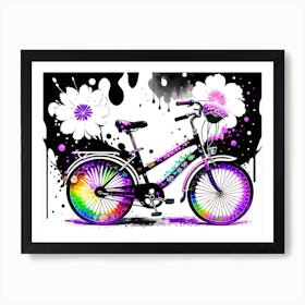 Bicycle With Flowers Art Print