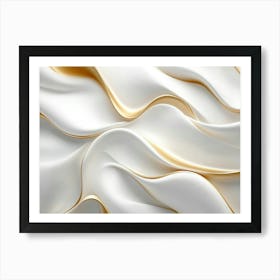 Gold And White Silk Background Poster