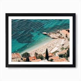 City Beach In Dubrovnik In Croatia Art Print