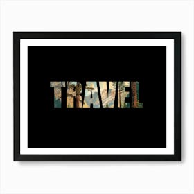 Travel Poster Vintage Woods Illustration 3 Art Print