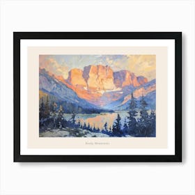 Western Sunset Landscapes Rocky Mountains 6 Poster Art Print