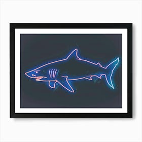 Neon Isistius Genus Shark 1 Art Print