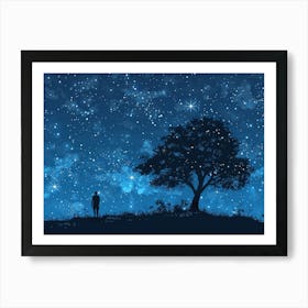 Starry Night Sky 1 Art Print