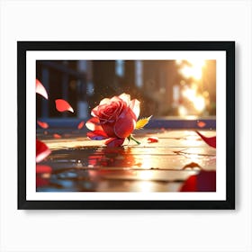 Roses In The Rain 2 Art Print