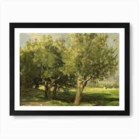 Wilgebome (Willow Trees), By Willem Roelofs 1st, 1875 85, Dutch Painting, Oil On Panel Art Print