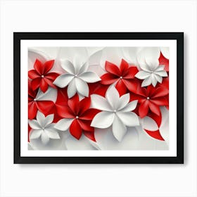 Red And White Flowers Art Print