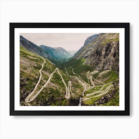 Trollstigen Mountain Road In Norway Art Print