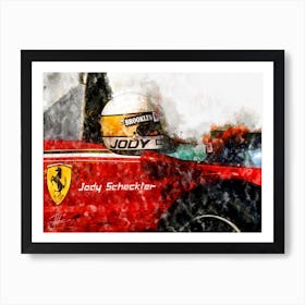 Jody Scheckter, Formula 1, Close Art Print