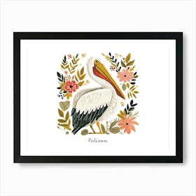 Little Floral Pelican 4 Poster Art Print