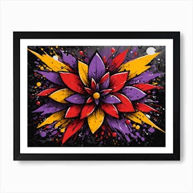 Abstract Flower Painting Art Print