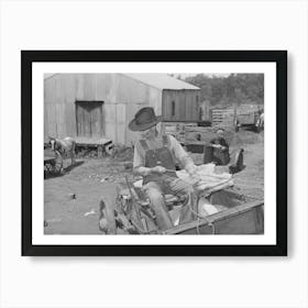 Farmer With Loaded Wagon Leaving Town, San Augustine, Texas By Russell Lee Art Print