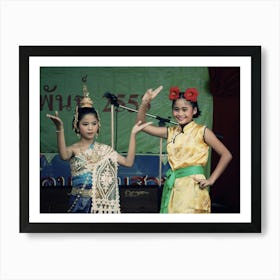 Young Thai Traditional Dancers Art Print