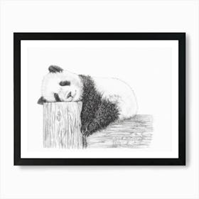 Baby Panda Sleeping Art Print