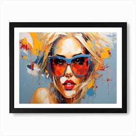 Woman In Sunglasses 15 Art Print