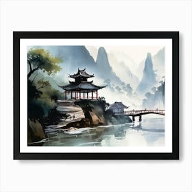 Chinese Landscape Painting 2 Art Print