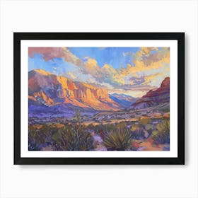 Western Sunset Landscapes Red Rock Canyon Nevada 3 Poster