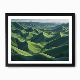 Green Hills 3 Art Print