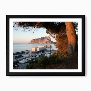 Mediterranean sunrise, Les Bassetes cove in Calpe Art Print